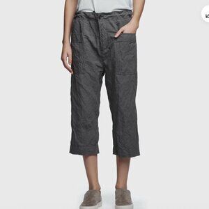 James Perse Cropped Utility Pants Gray Minimalist Quiet Luxury Womens 25